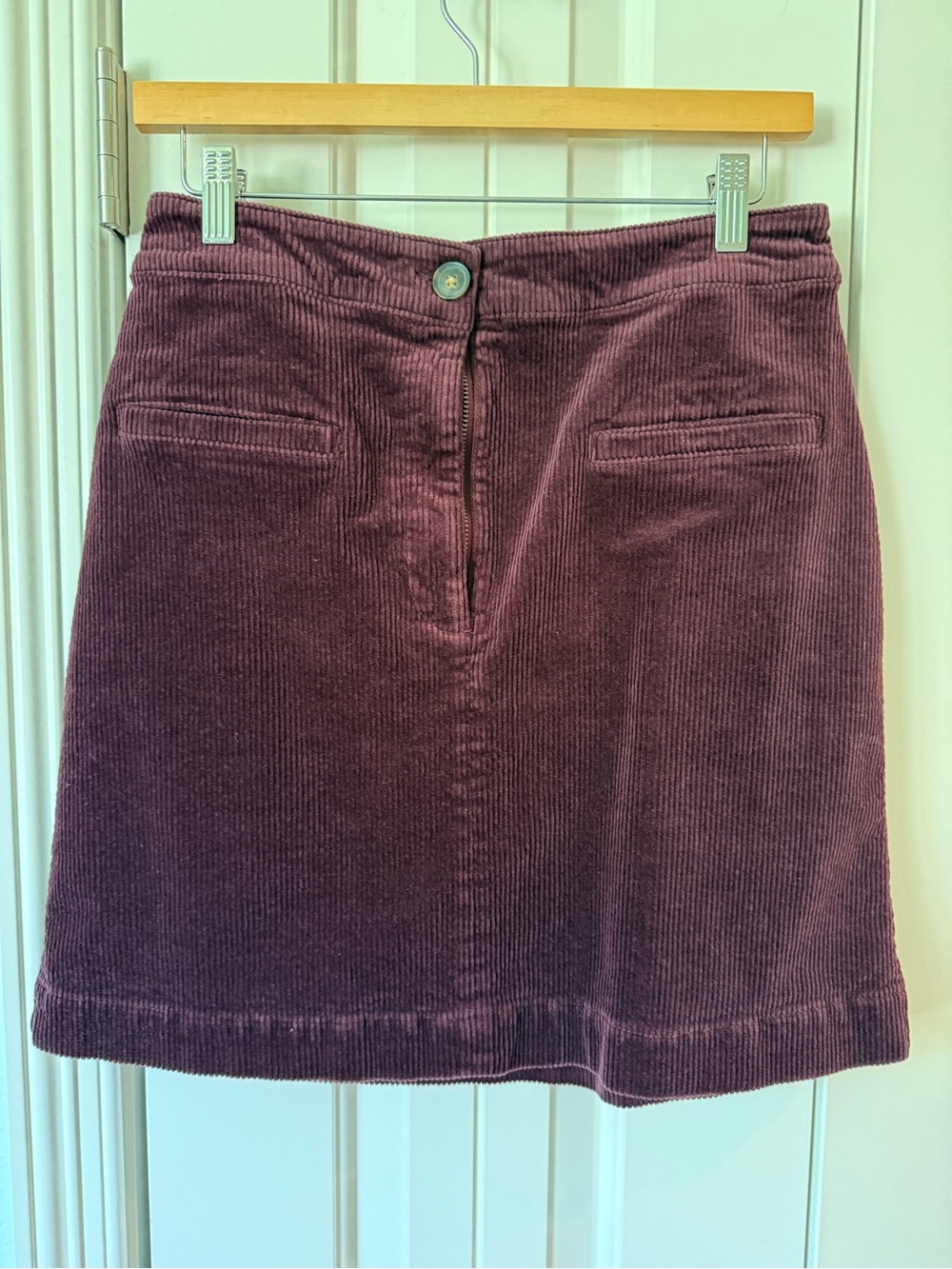 LOFT Plum Cord A-Line Mini Skirt